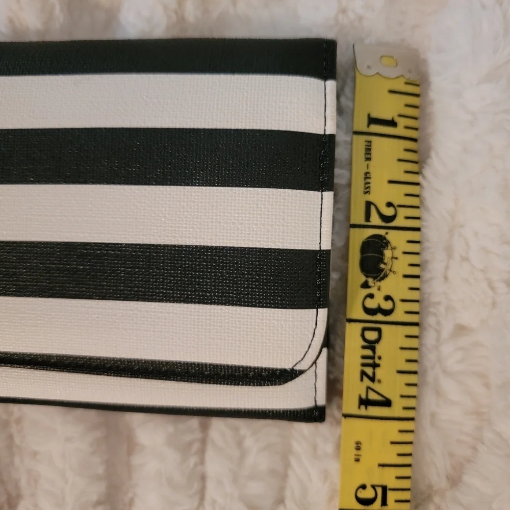 Kut from the Kloth Black & White Striped Fold Wallet